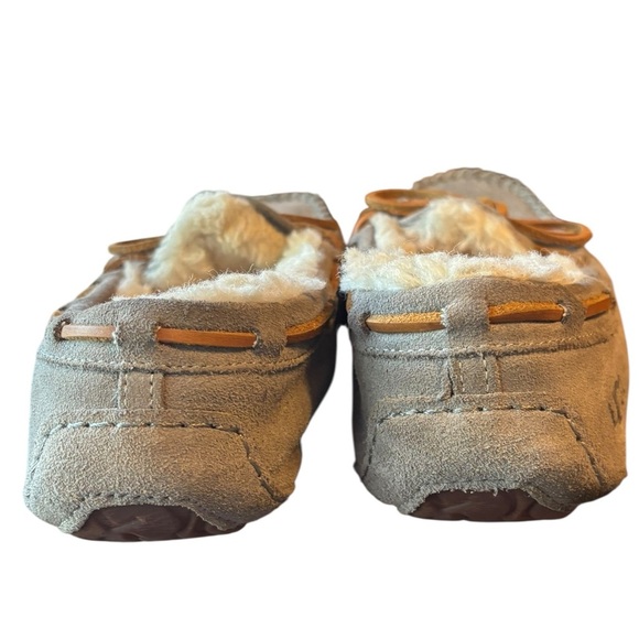 NWOB UGG Dakota Pewter Suede Fur Slippers Women's Size 10 - Excellent Condition - Picture 3 of 7